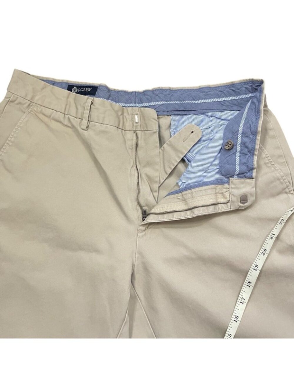 J. Crew Mens 34x30 Flat Front Khaki Cotton Casual Chino Pants Beige - Picture 6 of 13